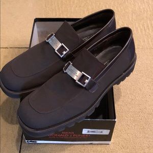 Donald Pliner size 12 slide on buckle loafers.